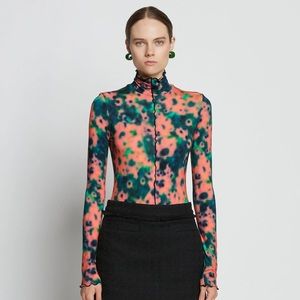 NWT Proenza Schouler Sunflower Jersey Turtleneck